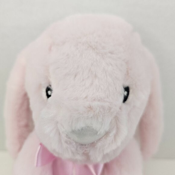 The Petting Zoo Pink Bunny Plush Rabbit Easter Embroidery Eyes Stuffed Animal - Picture 2 of 10